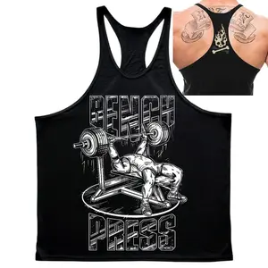 Gym Top Men Shirt Man Muscle Loose T-shirt Fitness Bodybuilding Stringer Vest Clothes Clothing Men's Singlets Muscular T-shirts