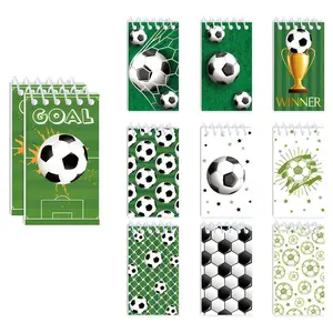 10 Pack Mini Spiral Notebooks, Pocket Notepads for Soccer Fans & Players
