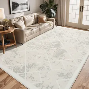 Modern Non-Slip Rectangular Rug, Modern Area Rug, Modern Indoor Rug, Geometric Pattern, Living Room Home Decor Carpet, Christmas & Valentine's Day Gift