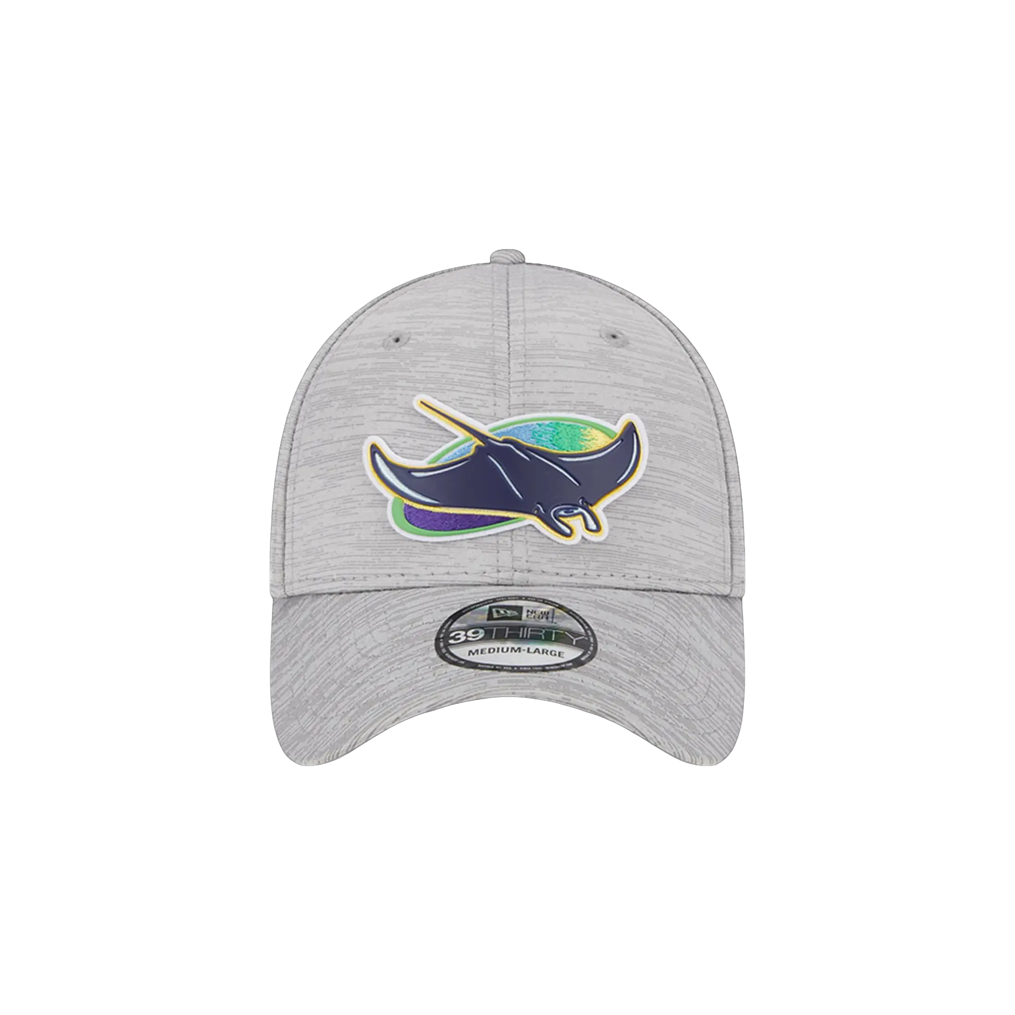 39THIRTY Tampa Bay Rays Clubhouse Flex Fit Hat "Heather Grey / Navy - Brim" NE859