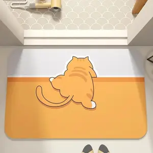 Diatomaceous Earth Bath Mat, Toilet Mat, Absorbent Floor Mat, Washbasin Mat, Washable Mat, Entryway Doormat, Bathtub Mat, Absorbent Mat Set, Non-slip & Durable, Home Decor