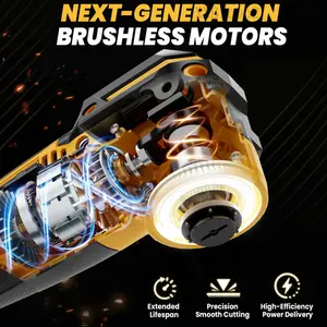 Cordless Oscillating Tool Compatible with 20V Brushless Multi Tool Kit with 6 Speed for Cutting Wood Remove Grout & Light