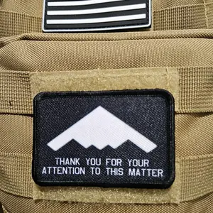 B2 stealth thank you for your attention to this matter meme  2"x3" removable morale patch with hook and loop backing funny