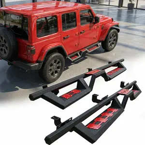 Two-Color Running Boards For 07-18 Jeep Wrangler JK Unlimited 4 Door,Side Steps