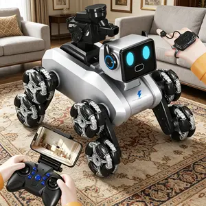 Gesture Controlled 8WD Stunt Robot Dog RC Plaything, Omni-Wheel All Terrain Climbing & Side Drift Robot Toy, Fun Interactive Tech Hobby Toy for Indoor Outdoor Play & RC Collection Lovers