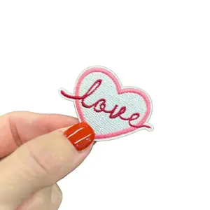 "Love' Heart Embroidered Patch