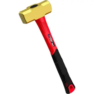 3lb Brass Sledge Hammer,Non-Sparking,Comfortable Fiberglass Handle,3-Pounds,Non-, Resistant