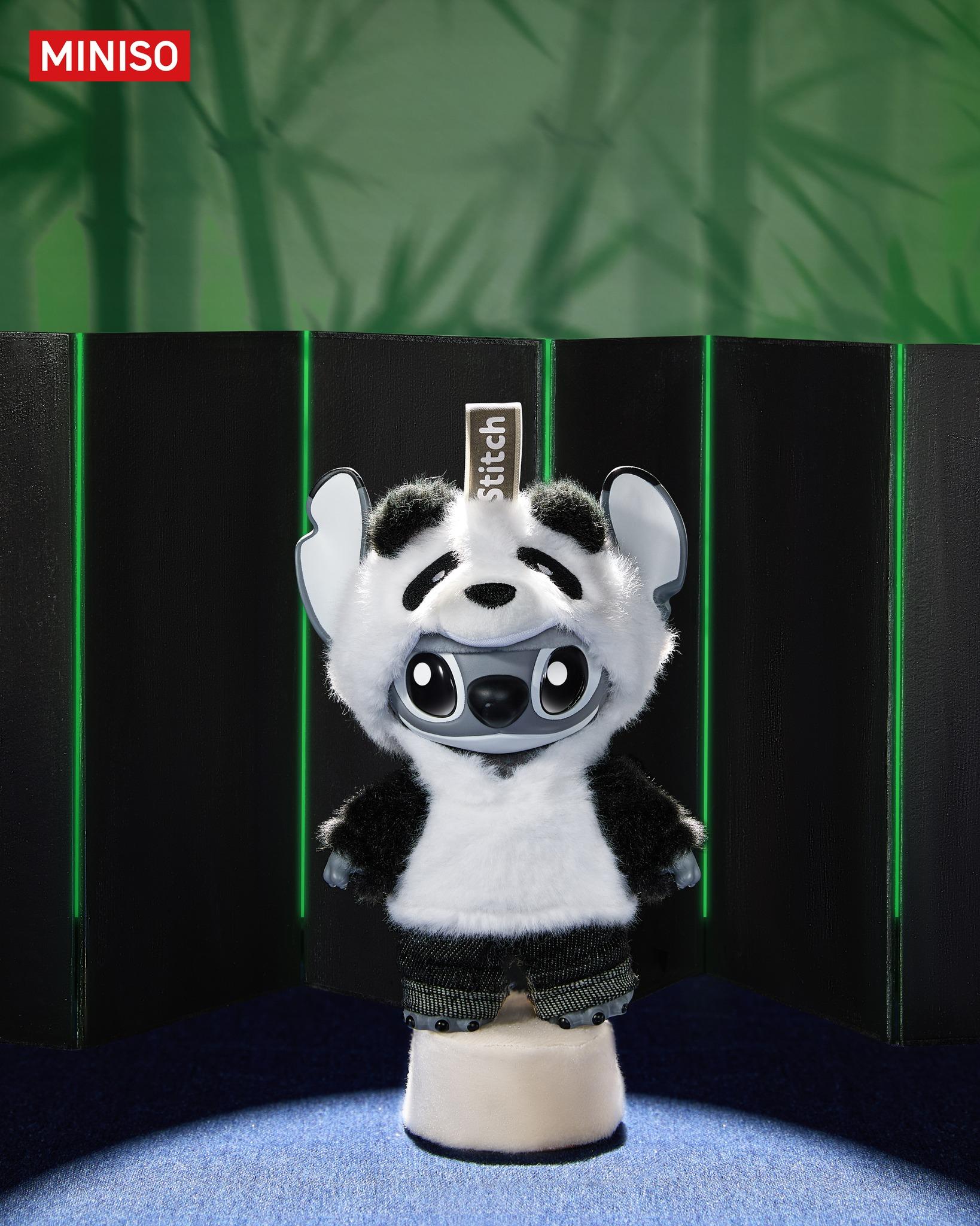 Disney Stitch GenZ Street Series Panda Vinyl Plush, Limited-Edition Disney Plush Dolls, Trendy Bag Charms, Cute Keychains Perfect Birthday Gifts for Boys & Girls, Valentine's DayGifts