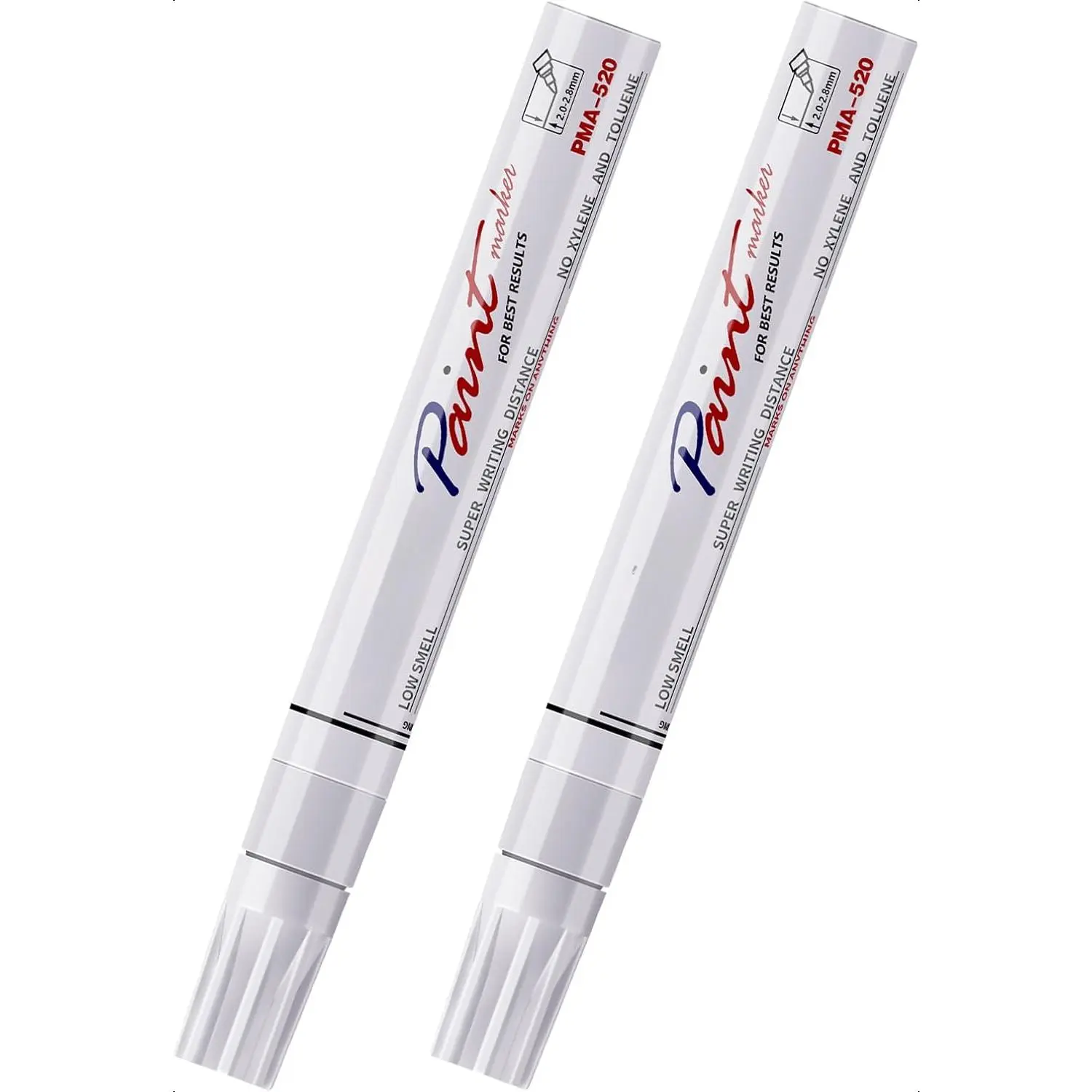 Permanent Paint Pens White Markers - Single color Oil Based Paint Markers, Medium Tip, Quick Drying and Waterproof Marker Pen for Metal, Rock, Wood, Plastic, Canvas, Rubber, Glass