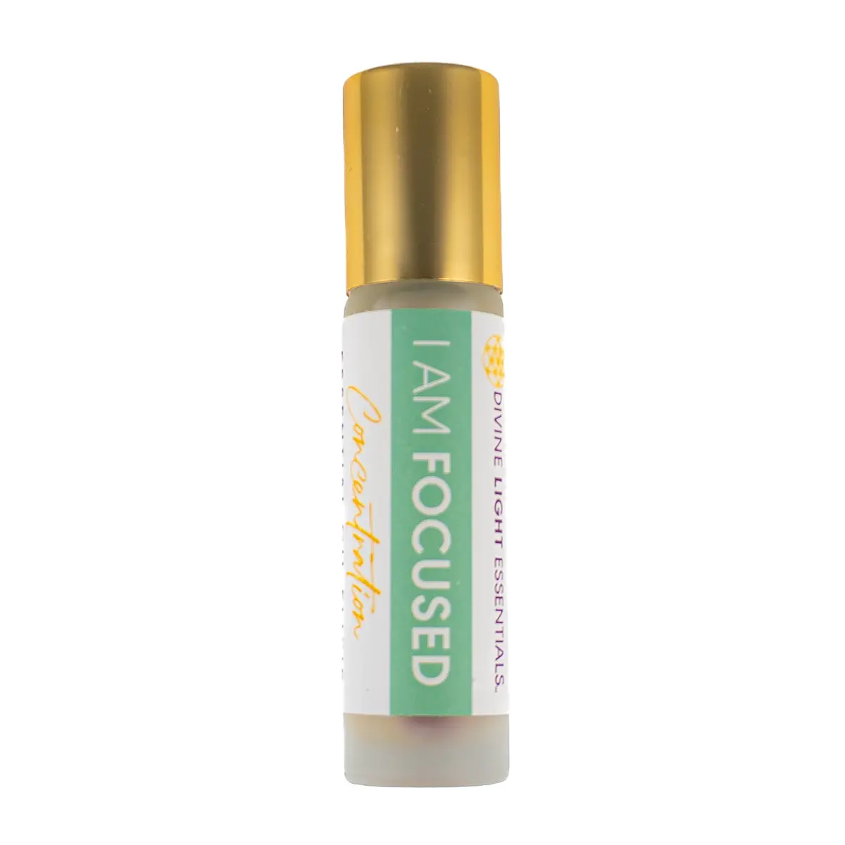I Am Focused Essential Oil Elixir - Concentration, Awareness, Mindfulness - Crystal-infused 10ml Roller Bottle