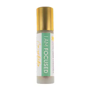 I Am Focused Essential Oil Elixir - Concentration, Awareness, Mindfulness - Crystal-infused 10ml Roller Bottle