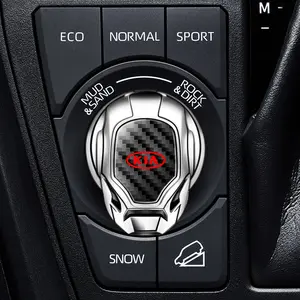 Kia Car Interior Engine Start Button Protective Cover, Car Engine Start Button Cap, Engine Start/Stop Switch Decorative Button Cover, Flip-Open Automotive Style Design.