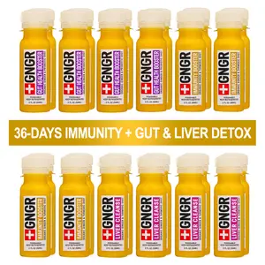 VIP 36 Shots Pack – Immunity • Gut Health • Liver Cleanse Pack | Full 36-Day Detox System with Organic Ginger Shots for Immune Strength, Gut Balance, Bloat Support & Natural Liver Detox