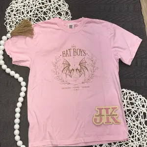 Bat Boys - Book Lover Tshirt Womenswear - Comfort Colors - Top Streetwear Pink Tee