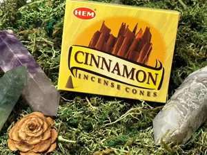 Incense Cones - Cinnamon Fragrance - As shown in the Provided Image and Description