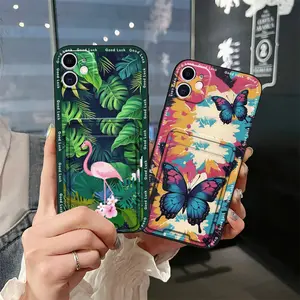 Fashion Design TPU Phone Case For iphone 12 Mini/ip12Mini Silicone Waterproof protective Shockproof Cartoon Anti-knock Back Cover Full wrap Cover Card sleeve Dirt-resistant Cute