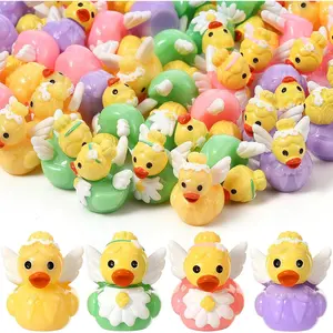Mini  Ducks, 60 count  Ducks to  Prank, Miniature Fairy Ducks Mini Figures for Fairy Garden, Dollhouse,Terrariums, Potted, Miniature Landscape Ornament