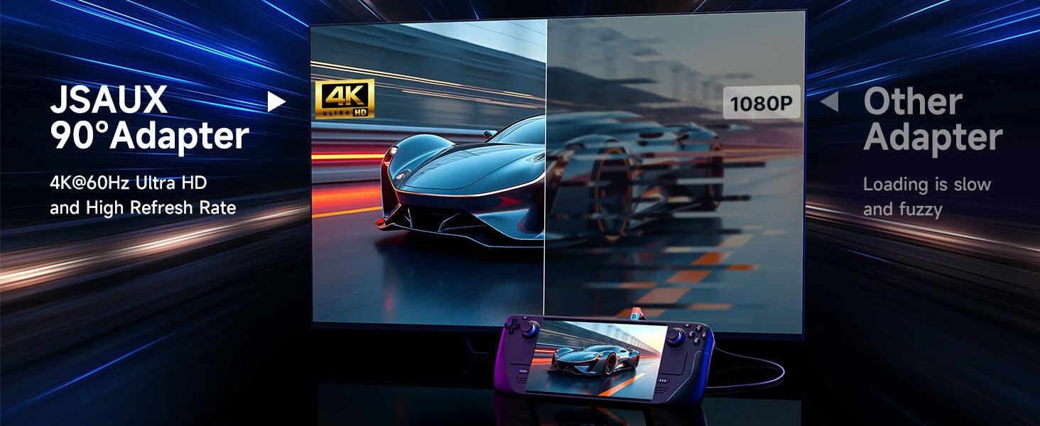 JSAUX 90 Degree USB-C Male to USB-C Female Adapter, Right Angle 2-Pack 40Gbps Data Transfer 100W USB Type-C PD Extender Compatible with iPhone16 Pro Max/16 Pro/16 Plus/16， ROG Ally, Steam Deck, Switch and More Laptops, Tablets, Phones