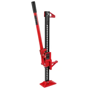 Heavy Duty Ratchet Farm Jack – 33 Inch, 3 Ton (6000 lbs) Capacity – Adjustable Lift 5.12''-26.38'' – Steel Frame, Off-Road Recovery for Trucks, SUVs, ATVs, Farm Equipment
