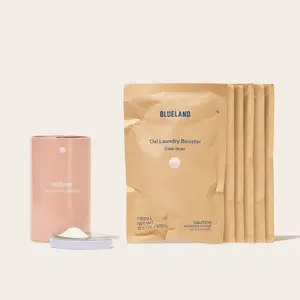 Blueland Oxi Laundry Booster, 1 Year Supply,  Eco-Friendly Mineral & Plant-Based Stain Remover, Color Boosting Oxi Cleaner + Storage Tin