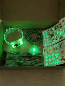 Easter Saint Patrick's Day Decoration Set, Floral Print Party Accessories, All Seasons Decor, Plastic Material, No Choking Hazard, Light, Party Favor Packs