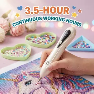 Electric Diamond Painting Pen, Cordless Diamond Art Vacuum Pen no Wax Needed, Rechargeable Diamond Painting Tools, Adjustable Suction Mode Diamond Art Kits Accessories for Adults & Kids