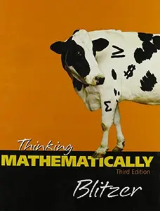 USED-Thinking Mathematically by Robert Blitzer (Hardcover)
