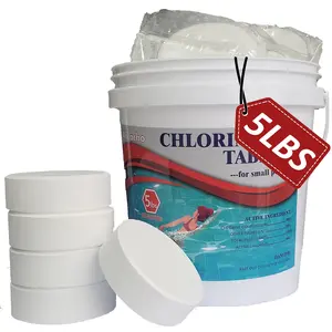 5LB 3 Inches Chlorine Tablets Chlorinating Tabs Long Lasting & Slow Dissolving for Swimming Pools