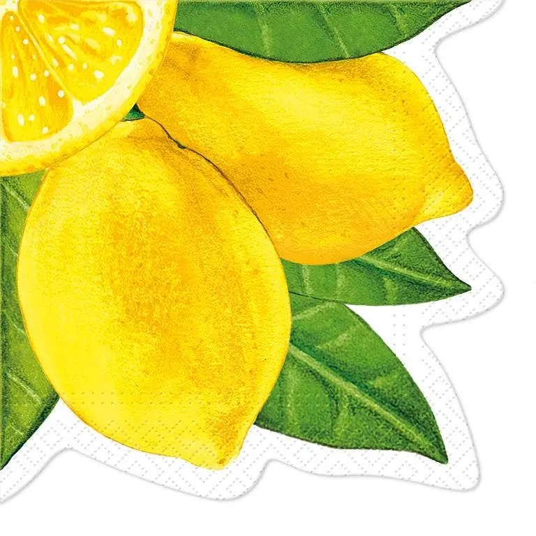 Pure Lemons Shaped Napkins-20 Pack