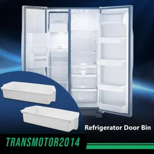 CROSSDESIGN Shelf Bin Compatible with Kenmore Whirlpool Refrigerator 4 Packs White
