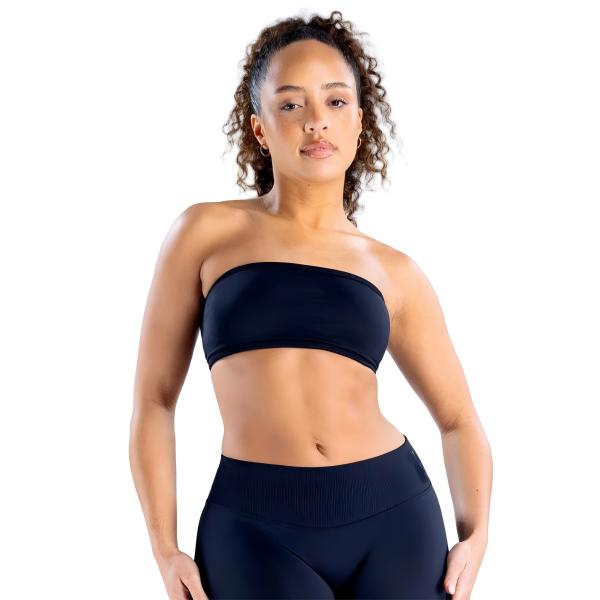 <WITH LOGO> DFYNE Backless Bandeau and Shorts/Leggings Set - Seamless shaping design, hip-lifting design, women's sportswear set, suitable for yoga, fitness, cycling, hiking, running, sports, outdoor leisure and other occasions.