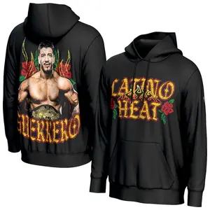 Eddie Guerrero Latino Heat Black Hoodie, WWE Classic Wrestling Sweatshirt, Vintage Promo Style, Iconic Viva La Raza Fan Gift, Lowrider Streetwear
