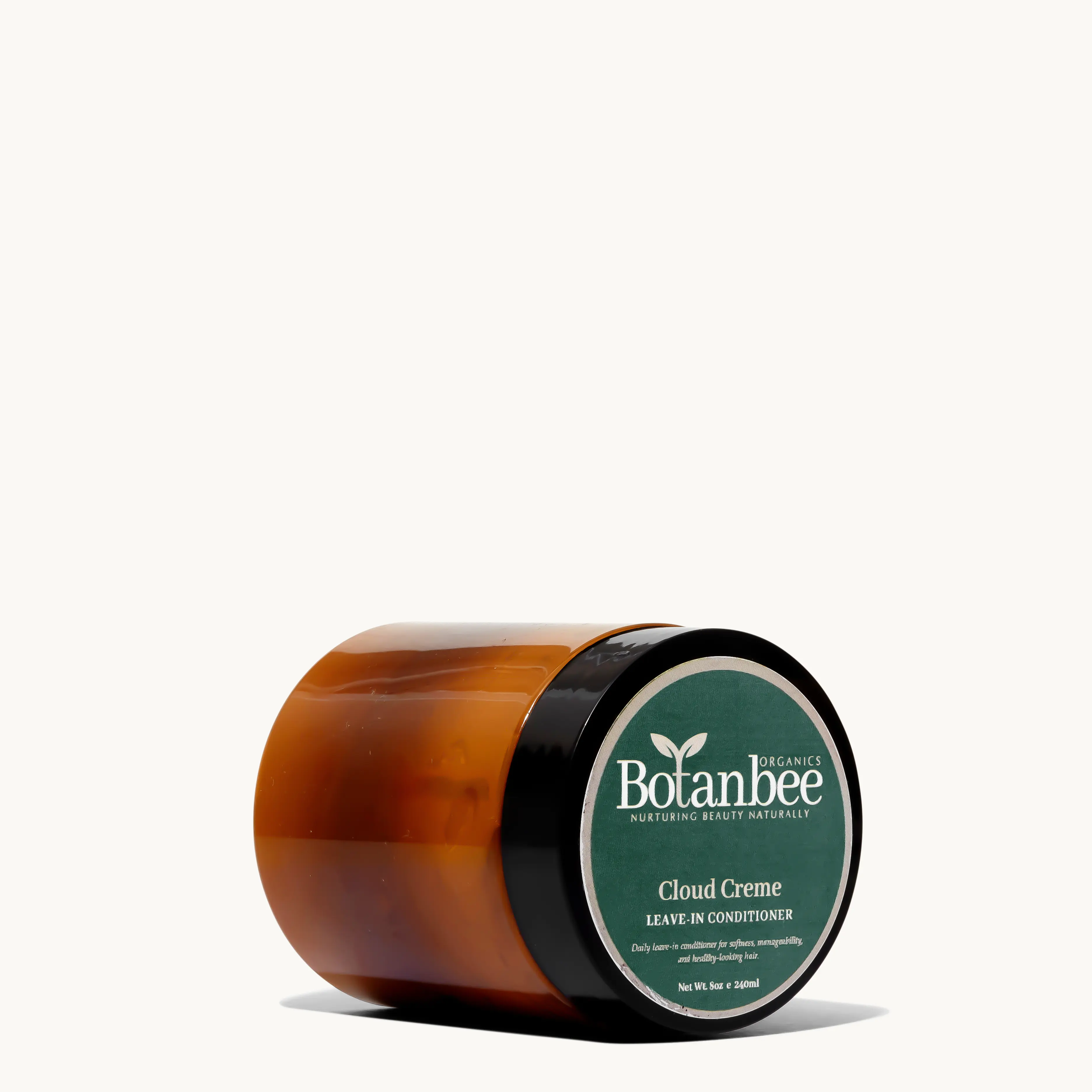 Cloud Creme Leave-in Conditioner - Lightweight Hydrating Leave-in + strengthening frizz  control with Mango Butter, Botanical Oils, Fenugreek & Nettle-  8 oz jar for Curly, Wavy & Natural Haircare