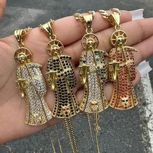 Large Santa Muerte Necklace