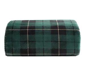 Eddie Bauer Capitol Hill Green Coco Flannel 60"X70" Throw