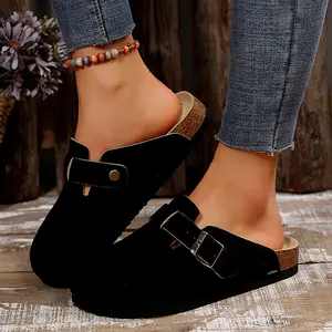 Women's Slippers Suede Cork Clogs Mules Cork Footbed Sandals Potato Shoes Women's Slippers Suede Cork Clogs Mules Cork Footbed Sandals Potato Shoes