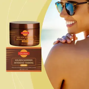 OceAura Darkening & Brightening Body Cream - Hydrating Moisturizer, Outdoor Use, Sunless Tanning Assistance, UV Protection, Herbal Essence, Radiant Body Care Cosmetic