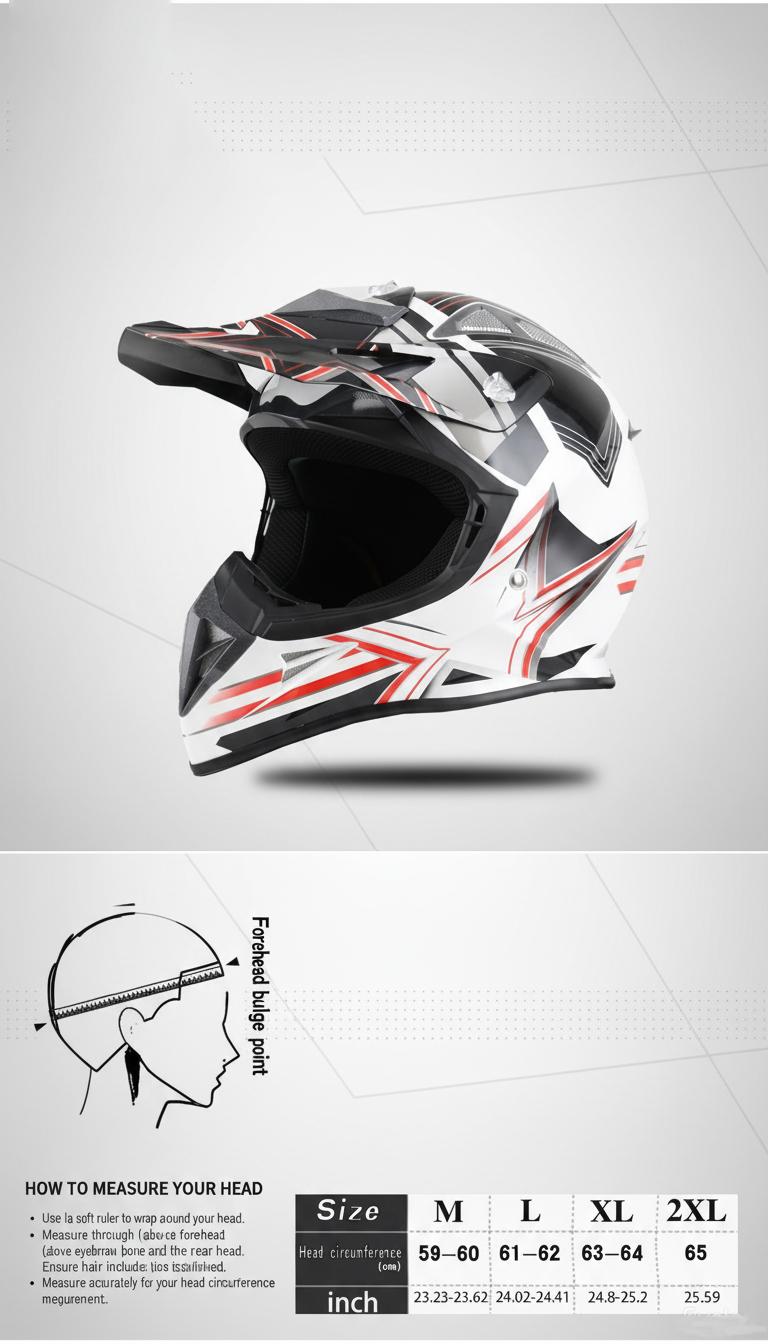 2026 Trend DOT Certified Full Face Dirtbike Helmet - Lightweight, Breathable Off-Road Biker Motocross Helmet with Adjustable Straps, Chinstrap for Adults/Youth, Full Face Helmet