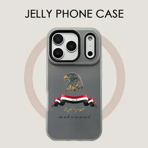 PIKPAKA Iraqi Iraq National Flag Logo Phone Case For IPhone 17 16 15 14 13 12 11 Pro Max Plus Mini Luxury Jelly Material Case Fashion Durable Crystal Clear Stylish Protective Shockproof Scratch-Resistant Perfect Fit