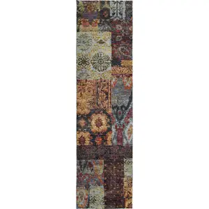 Oriental Weavers Andorra 7137A 2x8 Runner - Multi/ Blue-Nylon/PolyP