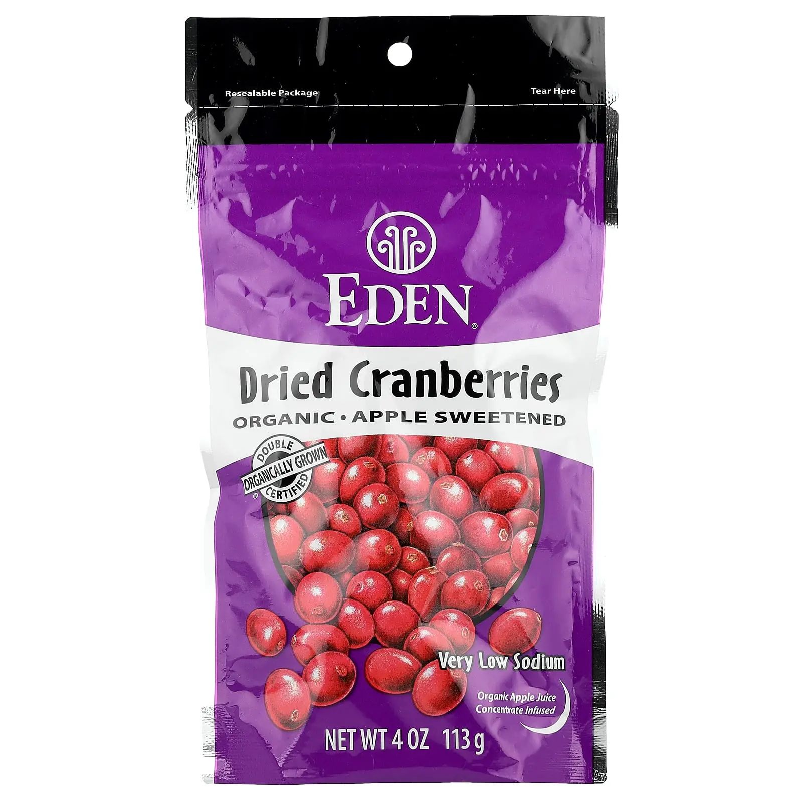 Eden Foods Organic Dried Cranberries, 4 oz (113 g)