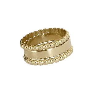 3mm Flat Bee Stack Toe Rings