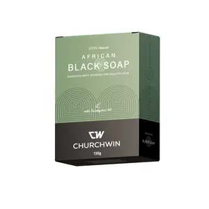 ChurchWin African Black Soap with Eucalyptus (5.3 oz) Gentle Nourishing Cleanser & Body Wash. Cocoa & Shea Natural Comfort. Vitamins A, E & Iron. Tackles Acne & Eczema