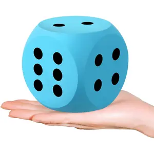 3 Inches Foam Dice Fun Filled Large Educational Toy Kawaii Giant Decorative Eva Foam Jumbo Dice Big Square Building Blocks for Board Game Nights Learning Sessions(Sky Blue,1 Pc)