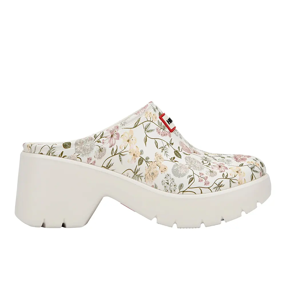Hunter Womens Anika Slip On Clogs Casual - White