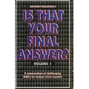 USED-Is That Your Final Answer? by Modern Publishing (Paperback)