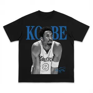 Mamba Day Memorial #8 Basketball Graphic Tee Vintage Oversized T-Shirt Retro Sports Top White graphic t shirt deals
