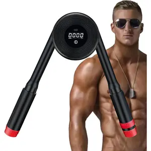 Hydraulic Arm Exerciser 22-440LBS with LED Display - Adjustable Power Chest Workout Equipment for Chest, Arm,  &  - Count & Timer Strength Trainer for Men  Gym