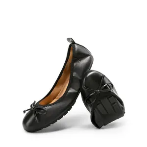 DREAM PAIRS Women's Flats, Foldable Ballet Flats for Women, Bowknot Round Toe Comfort Light Weight Slip-On Dress Shoes,summervibes