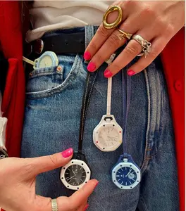 Elegant Ceramic Pocket Watch Mechanical Stopwatch Pendant Watch for Men Women Couples